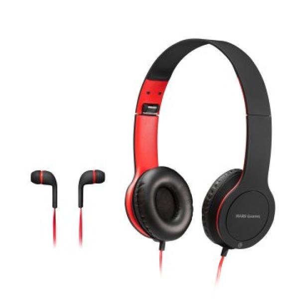 Kit 2 En 1 De Auriculares Mars Gaming Mhcx Intrauditivo + Headset Ambos Con Micro Y Control De Volumen