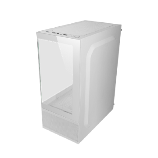 Caja Microatx Gaming Mars Gaming Mc-sew White Doble Cristal Continuo Mesh