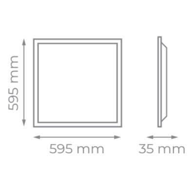 Panel LED Iglux P48-6060N/ Cuadrado/ Ø600x600mm/ Potencia 48W/