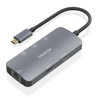 Docking USB Tipo-C Aisens ASUC-6P019-GR/ 1xHDMI/ 3xUSB/ 1xRJ45/