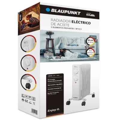 Radiador de Aceite Blaupunkt BP1015/ 1000W/ 5 Elementos