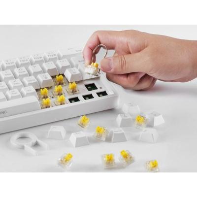 Teclado Gaming Mecánico Mars Gaming MKMINIPRO/ Switch Amarillo/