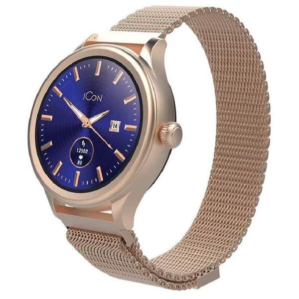 Smartwatch Forever ICON AW-100/ Notificaciones/ Frecuencia Cardíaca/ Oro Rosa