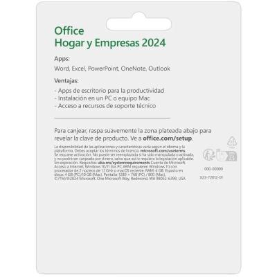 Microsoft Office Hogar y Empresas 2024/ 1 Usuario/ Licencia