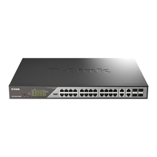 Switch Gestionable D-link Dss-200g-28mp/e 24x10/100/1000 Poe , 4xcombo 1000 Mbps Rack 19" 30wxpuerto