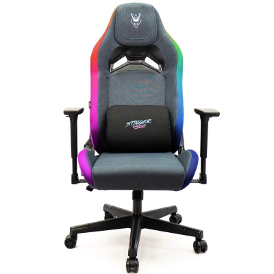 Silla Gaming Woxter Stinger Station Elite/ Luces LED/ Azul y