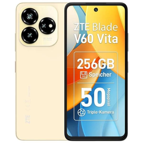 Zte blade v60 vita 6.6" hd+ 6gb(+10gb) 256gb gold