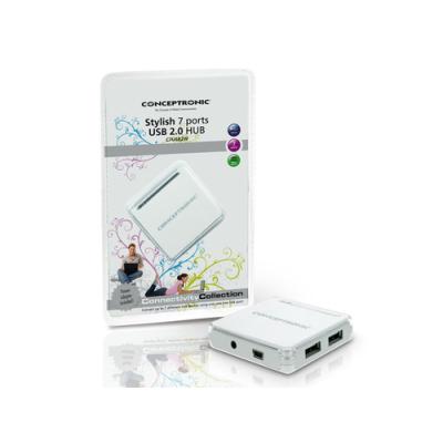 Hub Conceptronic Usb 2.0 - 7 Puertos Con Fuente De Alimentacion