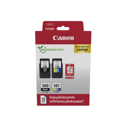 Cartucho de Tinta Original Canon PG-560 + CL-561 Multipack/