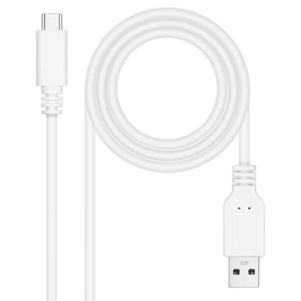 Nanocable cable usb 2.0 3a usb-c-m/m 0.5m blanco