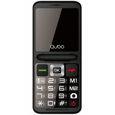 Teléfono Móvil Qubo X-10 para Personas Mayores/ Negro