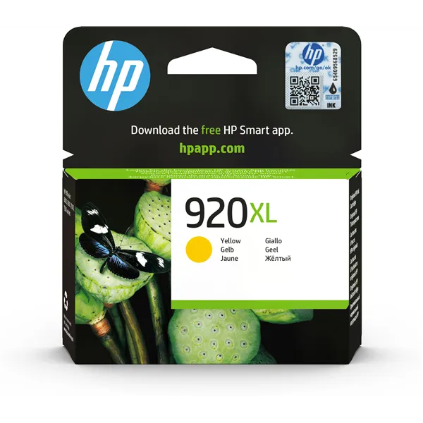 HP 920XL Alta Capacidad Amarillo CD974AE - Cartucho de Tinta Original