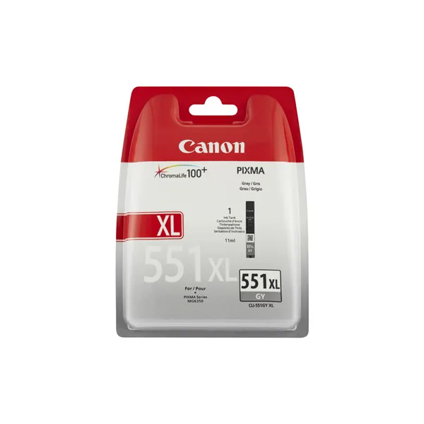 Cartucho de Tinta Original Canon CLI-551GY XL Alta Capacidad/ Gris