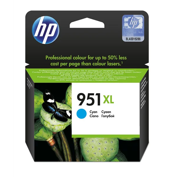 HP 951XL Alta Capacidad Cian CN046AE - Cartucho de Tinta Original