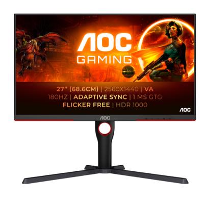 Monitor Gaming AOC Q27G3XMN/BK 31.5'/ QHD/ 1ms/ 180Hz/ VA/