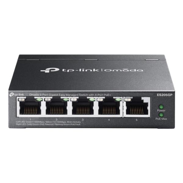 Switch Gestionable Tp-link Es205g Omada 5x Rj45 1gb Facil Gestion Carcasa Metalica Vlan Qos