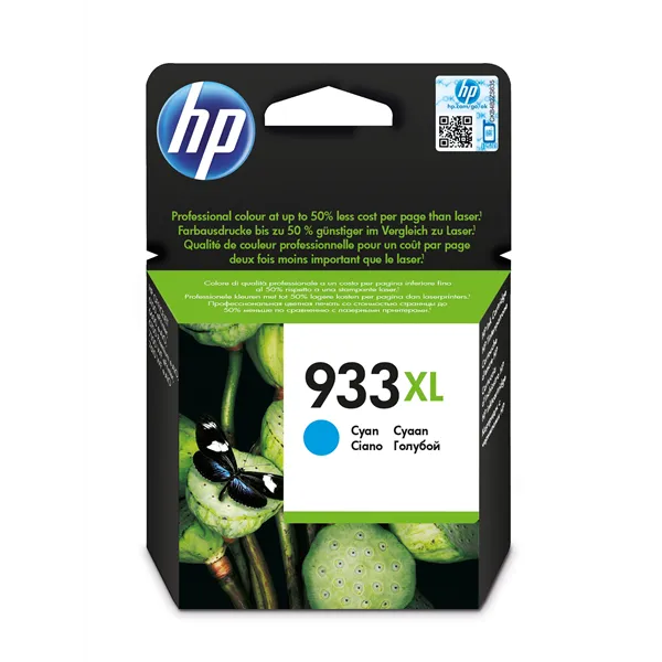 HP 933XL Alta Capacidad Cian CN054AE - Cartucho de Tinta Original