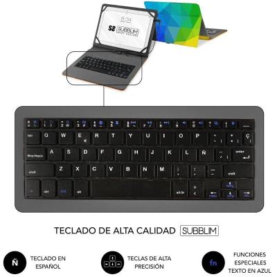 Funda con Teclado Subblim Keytab USB 11' Triángulos USB para