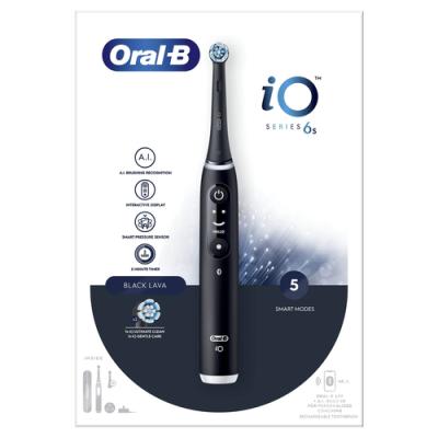 Cepillo Dental Braun Oral-B iO 6/ Incluye 2 Recambios/ Negro