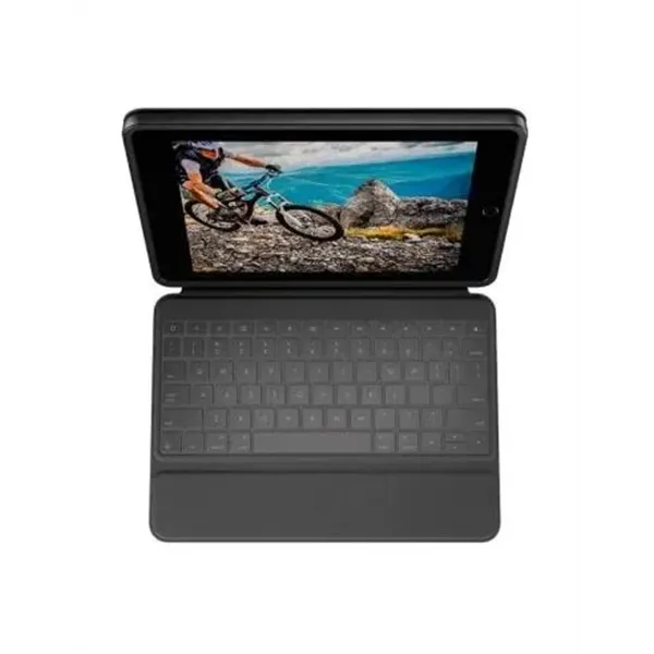 Funda con Teclado Logitech Rugged Folio para Tablets Apple iPad 7ª y 8ª Generación 10.2'/ Negro