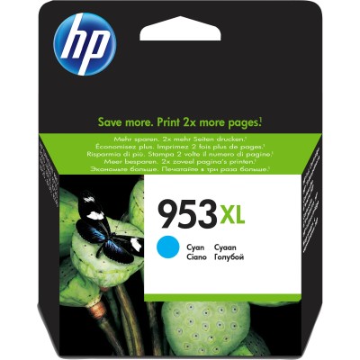 HP 953XL Alta Capacidad Cian F6U16A - Cartucho de Tinta Original