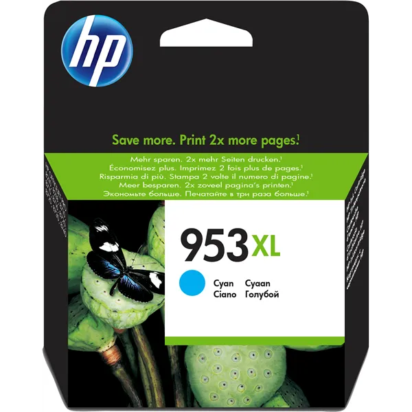 HP 953XL Alta Capacidad Cian F6U16A - Cartucho de Tinta Original