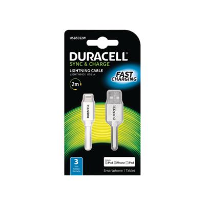 Cable USB Lightning Duracell USB5022W/ USB Macho - Lightning