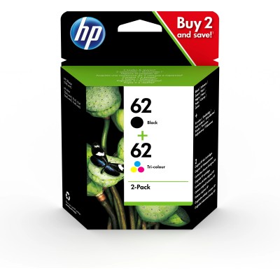 HP 62 Multipack Negro Tricolor N9J71AE - Cartuchos de Tinta