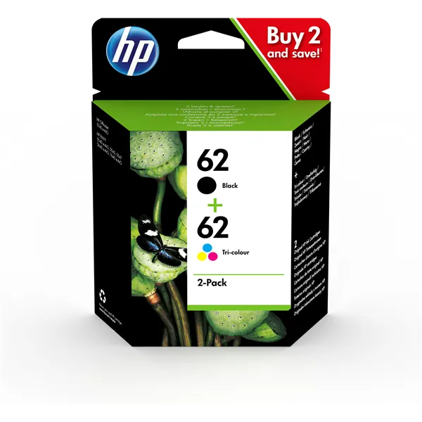 HP 62 Multipack Negro Tricolor N9J71AE - Cartuchos de Tinta Originales