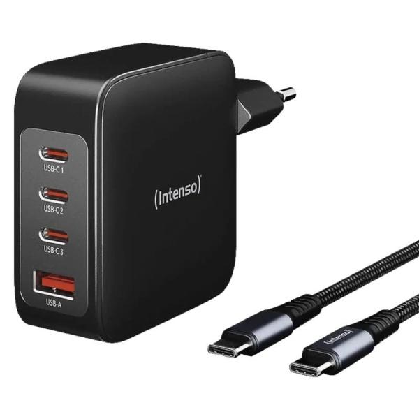 Intenso | kit cargador gan w140a3c + cable usb-c