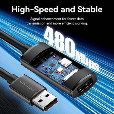 Cable Alargador USB 2.0 Vention CBKBL/ USB Macho - USB Hembra/