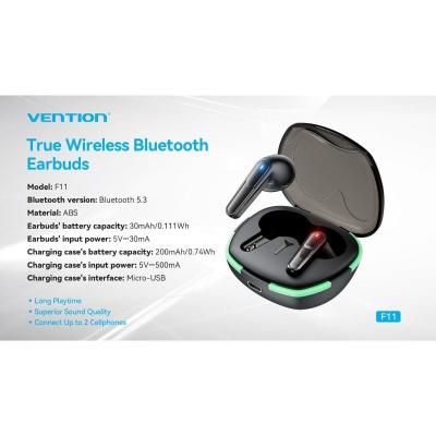 Auriculares Bluetooth Vention AIR A02 F11B0 con estuche de