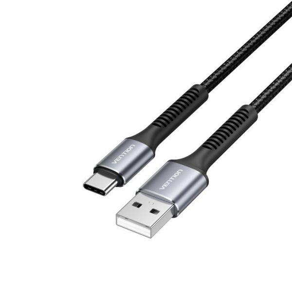 Cable USB Tipo-C Vention H13BF/ USB Macho - USB Tipo-C Macho/ 15W/ 480Mbps/ 1m/ Negro