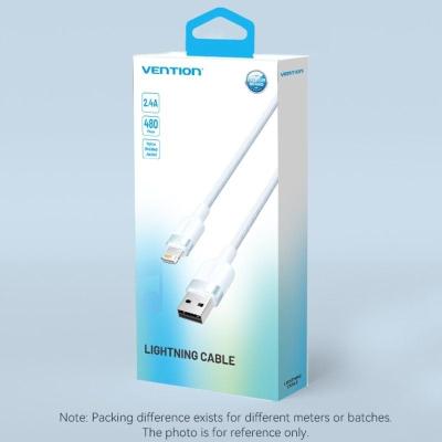 Cable USB Lightning Vention LANBH/ USB Macho - Lightning Macho/