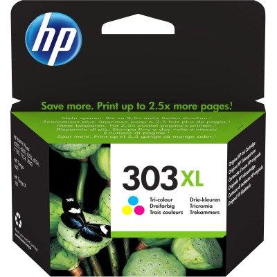 HP 303X Alta Capacidad Tricolor Original | Tóner T6N03AE