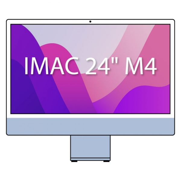 Apple iMac 24' Retina 4,5K / M4 10-Core CPU/ 24Gb/ 512Gb SSD/ 10-Core GPU/ Azul