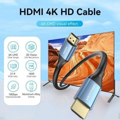 Cable HDMI 2.0 4K Vention ALHSG/ HDMI Macho - HDMI Macho/ 1.5m/