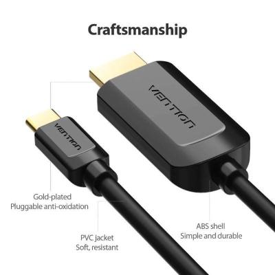 Cable Conversor HDMI 1.4 4K Vention CGUBF/ USB Tipo-C Macho -