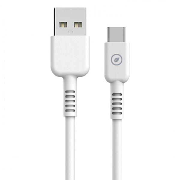 Cable USB 2.0 Tipo-C Muvit For Change MCUSC0003/ USB Tipo-C Macho - USB Macho/ Hasta 27W/ 1.2m/ Blanco