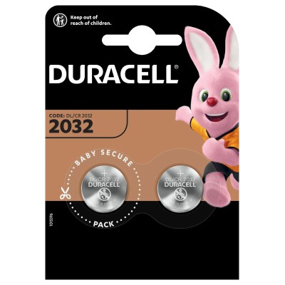 Pack de 2 Pilas de Botón Duracell DL2032/ 3V