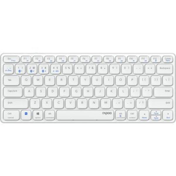 Teclado Rapoo Wireless Y Bluetooth E9600m 2.4ghz Bt 3.0 5.0 Diseño Ultrafino Compacto Bateria Grisoscuro Base Aluminio Multi