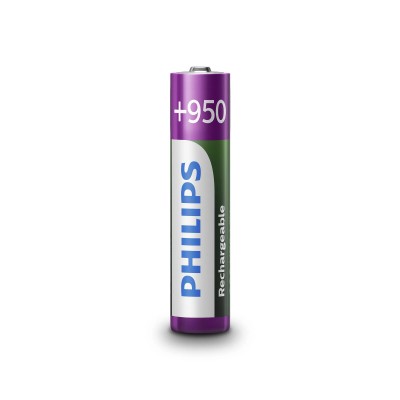 Pack de 4 Pilas AAA Philips R03B4A95/10/ 1.2V/ Recargables