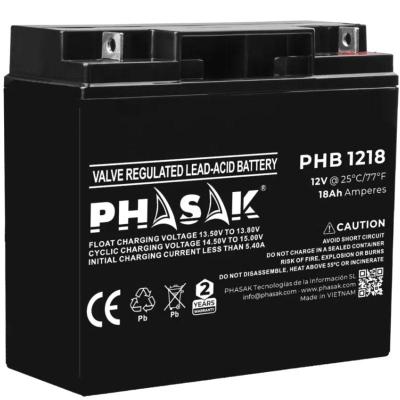 Batería Phasak PHB 1218 compatible con SAI/UPS PHASAK según