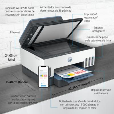 Multifunción Recargable HP Smart Tank 7306 WiFi/ Dúplex/ ADF/