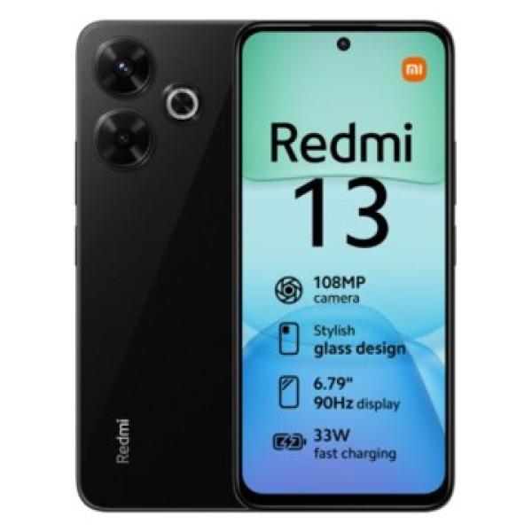 Smartphone Xiaomi Redmi 13 6.74" 90hz 6gb 128gb 108mp 8mp Bateria 5030mah Nfc Midnight Black