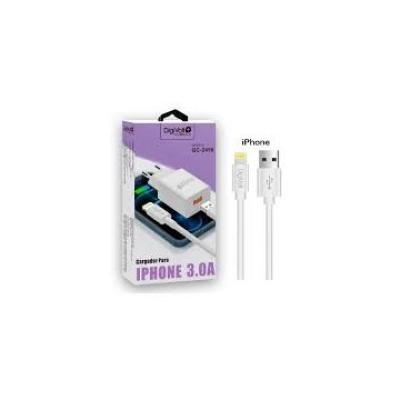 Cargador De Pared Digivolt Qc-2456 Usb 3.0 A Con Cable Iphone