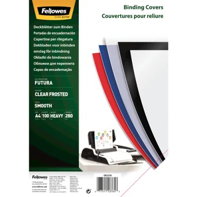 Portadas de Polipropileno Fellowes 5376503/ A4/ 300 Micras/ 100