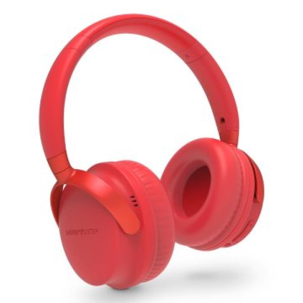 Headset Bluetooth Energy System Style 3 Plegables Bt 5.1 Deep Bass Bateria 25h Microfono Color Rojo