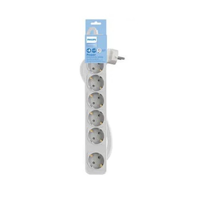 Regleta con Interruptor Philips CHP2164W/62/ 6 Tomas de