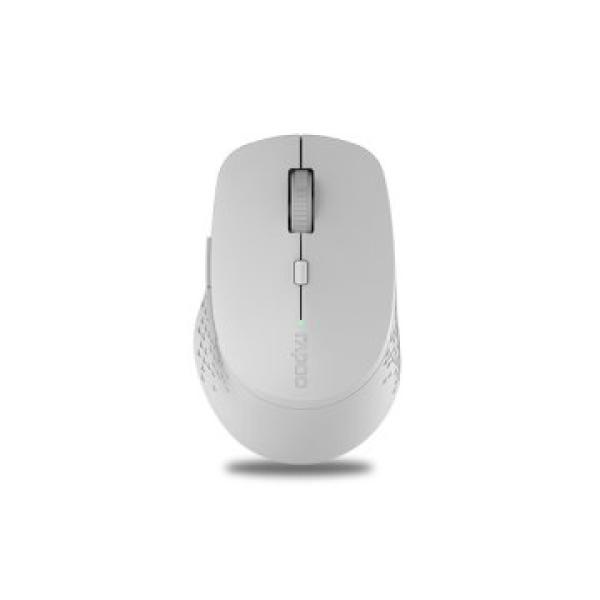 Mouse Rapoo Wireless Y Bluetooth M300 Silent 2.4g Ghz Bt 4.0 Usb 3.0 6 Botones 600-1600 Ppp Gris Claro